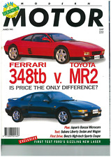 Używany, MODERN MOTOR car Magazine March 1990 Ferrari 348tb Toyota MR2 Ford Laser na sprzedaż  Wysyłka do Poland