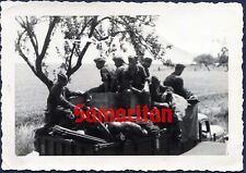 I9/19 Segunda Guerra Mundial foto original de soldados alemanes de la Wehrmacht sentados encima de un camión segunda mano  Embacar hacia Argentina