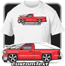Custom Art T-Shirt for 2014-16 Chevy Silverado Black Texas LTZ Z71 Pickup Truck for sale  Shipping to United Kingdom
