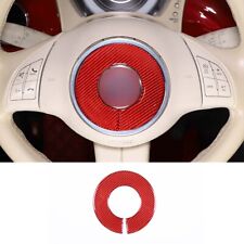 Usado, Moldura emblema volante vermelho fibra de carbono para Fiat 500 2011-2022 comprar usado  Enviando para Brazil