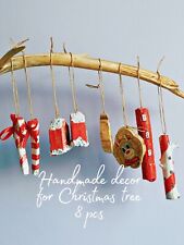 Handmade Christmas Decoration, Driftwoodart, Santa Claus, 8 Pcs, Red Colour na sprzedaż  PL