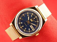 Usado, Relógio de pulso masculino vintage antigo Seiko 5 azul automático japonês 37,5 mm comprar usado  Enviando para Brazil