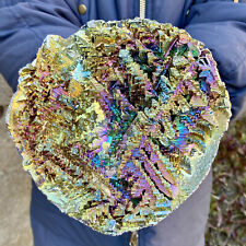 2,91 lb aura arco-íris natural titânio bismuto cristal espécime pedra preciosa cura rocha, usado comprar usado  Enviando para Brazil