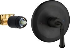 Matte Black Shower Handle Valve Single Function Round Shower Mixer for sale  Shipping to South Africa