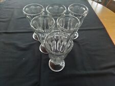 Set Of 6 Parfait Ice Cream Sundae Malt Shake Footed Glasses - Anchor Hocking for sale  Shipping to South Africa