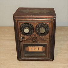 Antique Post Office Door Bank Mail Box Double Dial Eagle RARE Works Vintage   for sale  Shipping to Canada