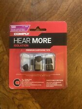 Comply Tx-500 Isolation Plus Premium Earphone Tips Black 3 Pairs Cond. Unknown for sale  Shipping to South Africa