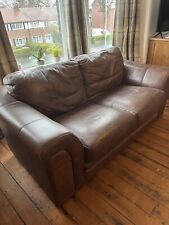 Distressed leather sofa for sale  STOCKPORT