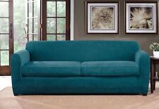 Capa Ultimate Stretch Chenille ajuste certo sofá tamanho azul-petróleo lavável 3 peças F comprar usado  Enviando para Brazil