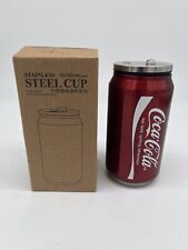 Copo portátil de aço inoxidável 500 ml com isolamento de lata de Coca-Cola com palha comprar usado  Enviando para Brazil