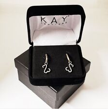 Jane Seymour Open Hearts 1/10ct Diamond 1/4K White Gold Earrings MRP $759 for sale  Redlands
