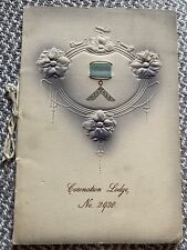 MASONIC: Antique (1918)  Installation Summons - Coronation Lodge No 2930 for sale  Shipping to South Africa