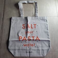Bolsa tote rara Bon Appetit Salt Your Pasta lona água bege tamanho único comprar usado  Enviando para Brazil