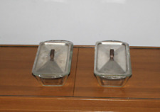 2 x Vintage Hostess Trolley Glass Dishes with Stainless Steel Lids, used for sale  Shipping to South Africa