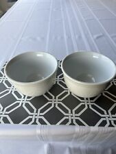 Pottery Barn Set of 2 Oven To Table White Porcelain Tall Soup Cereal Bowls, used for sale  Shipping to South Africa