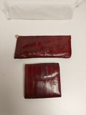 Carteira e suporte para óculos pele de enguia vermelha 2 peças usadas usadas ver fotos  comprar usado  Enviando para Brazil