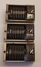 3 máquinas de numeração tipográfica Roberts Modelos 28 - 6 dígitos pulam 3 numeração, usado comprar usado  Enviando para Brazil