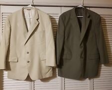 Lote de 2 jaquetas masculinas Jos A Bank blazer terno casacos esportivos 46R cáqui cinza bronzeado comprar usado  Enviando para Brazil