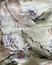 2 HAWAII TROPICAL Bark Cloth CHAIR Covers VTG 22" x 20" & x 24" Cereus Flower for sale  Shipping to South Africa