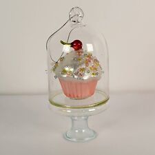 Usado, Adorno de vidrio para cupcake vidrio soplado cupcake debajo de vidrio pastel cúpula segunda mano  Embacar hacia Argentina