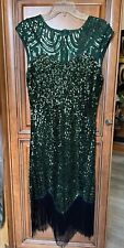 Green gatsby sequin for sale  Holgate