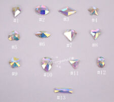 100 pcs Small Shape Top Crystal AB Czech Crystal Rhinestone Flatback Nail Art  for sale  Shipping to South Africa