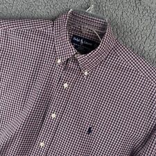 Camisa Ralph Lauren para Hombre Grande Roja Azul a Cuadros Blake Pony con Botones Peso Pesado segunda mano  Embacar hacia Argentina