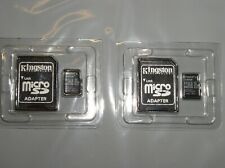 LOTE de (2) Tarjeta de Memoria MicroSD SDHC KINGSTON 32 GB con Adaptador - Cámara de Teléfono Móvil segunda mano  Embacar hacia Argentina