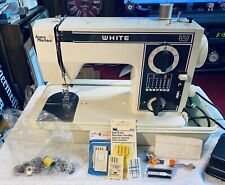 White Jeans Machine Model 1088 Home Sewing Machine Working w Case & Accessories for sale  Shipping to South Africa