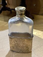 A Silver Hallmarked miniature Hip Flask, used for sale  Shipping to South Africa