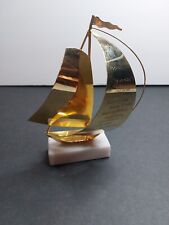 Vtg brass sailboat for sale  Shipping to Ireland
