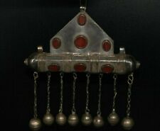 Genuine Turkmen Yomud Ethnic Tribal Antique Silver Asyk Pendant 302 Gr for sale  Shipping to South Africa