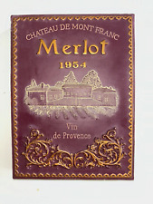 Placa de parede temática de vinho decoração para casa ‘Chateau De Mont Franc’, comprar usado  Enviando para Brazil