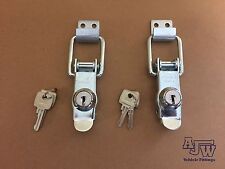 2 Locking Over Centre Lock Catches Trailer Motorhome Horsebox Camper Toggle for sale  Shipping to South Africa