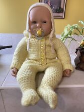BERENGUER Soft Body BABY DOLL 18” Weighted Jointed CHUBBY Hand Knitted Outfits for sale  Shipping to South Africa