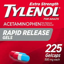 Usado, Geles de liberación rápida Tylenol fuerza extra paracetamol 500 mg, 225 cápsulas de gel segunda mano  Embacar hacia Argentina