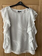 Gorgeous Mint Velvet Blouse Top Size 12 Leaf Grey Layered Ruffle Frill for sale  Shipping to South Africa