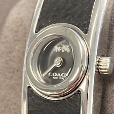 Relógio feminino COACH Scout SS & pulseira de couro preto 16mm 14502607 $295 comprar usado  Enviando para Brazil