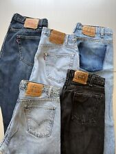 Vintage Anos 90 505 Pacote Levis Revendedor Atacado Lote De 5 Jeans Jeans Cintura Tamanho 36 comprar usado  Enviando para Brazil