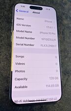 Apple iPhone 15 Pro - 128GB - Azul titânio (T-Mobile) (RACHADO) VERIFIQUE ESN READ comprar usado  Enviando para Brazil