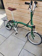 brompton folding bike 6 speed with child seat, used for sale  LUTON