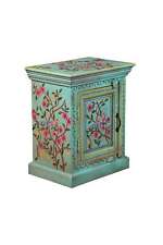 Wooden carved bed side table/ Wooden side cabinet Wooden hand painted bedside, used for sale  Shipping to South Africa