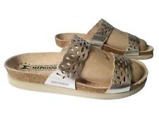 Mephisto Hennie Light Pink Leather Cork Footbed Sandals Flat Shoes Size 12 US,42 for sale  Shipping to South Africa