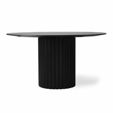 HKliving Pillar Esstisch Esszimmertisch Küchentisch Tisch rund Ø 140 cm schwarz gebraucht kaufen  Berlin