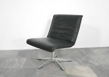 Vintage Wilkahn Czarne wyściełane skórzane krzesło wypoczynkowe Delta Program 2000 Obrotowe krzesło wypoczynkowe na sprzedaż  PL