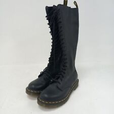 Dr Martens Knee High Boots UK 4 Black Leather Womens RMF04-LW for sale  Shipping to South Africa