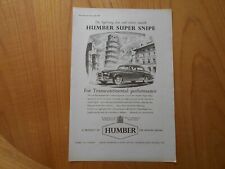 Vintage humber super for sale  CHESTER