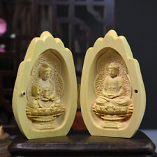 Buxo Buda nicho Buda decoração de carro de mão figura dupla estátua de Buda   comprar usado  Enviando para Brazil