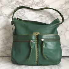 Radley Bag Green Leather Slouch Handbag Medium Shoulder Bag, used for sale  CHESTERFIELD