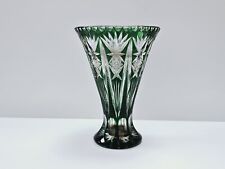 Blumenvase grün bleikristall gebraucht kaufen  Hamburg